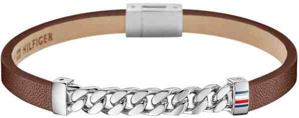 Tommy Hilfiger Hnědý kožený náramek pro muže TH2700953 + 2 měsíce na vrácení zboží
