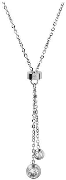 Troli Ocelový náhrdelník s krystaly + 2 měsíce na vrácení zboží