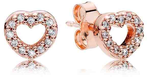 Pandora Něžné srdíčkové náušničky s krystaly 280528CZ + 2 měsíce na vrácení zboží