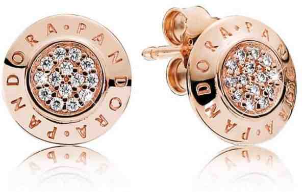 Pandora Něžné bronzové náušničky s krystaly 280559CZ + 2 měsíce na vrácení zboží