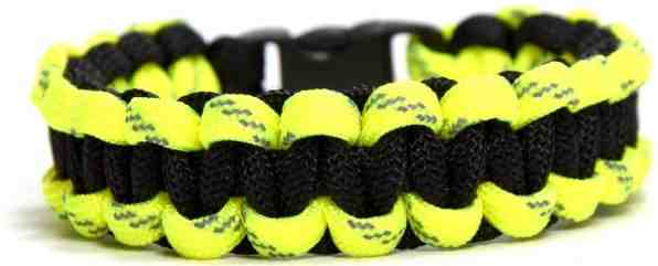 Cordell Paracord náramek Solomon Černá s reflexní žlutou M ( 18 - 19 cm ) + 2 měsíce na vrácení zboží