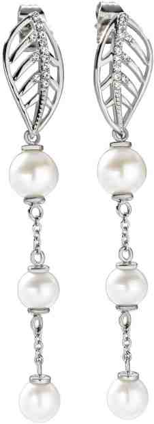 Morellato Romantické náušnice s pravými perlami Foglia SAKH14 + 2 měsíce na vrácení zboží