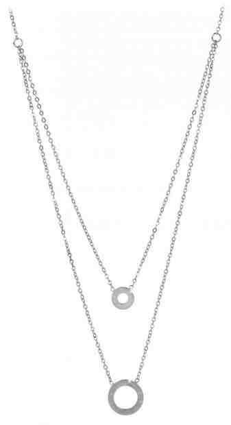 Troli Dvojitý ocelový náhrdelník + 2 měsíce na vrácení zboží