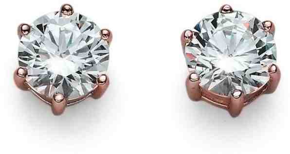 Oliver Weber Růžově pozlacené náušnice ze stříbra s krystaly Brilliance 62066RG 001 + 2 měsíce na vrácení zboží