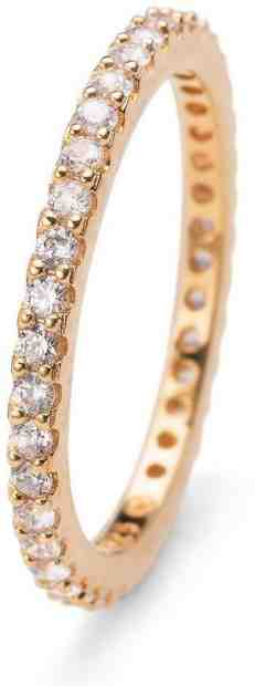 Oliver Weber Pozlacený stříbrný prsten s krystaly Jolie 63225G 001 M (53 - 55 mm) + 2 měsíce na vrácení zboží