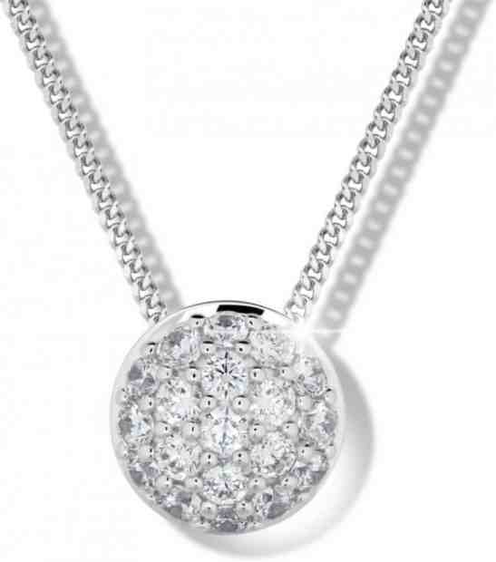 Modesi Slušivý náhrdelník ze stříbra M41091 (řetízek, přívěsek) + 2 měsíce na vrácení zboží