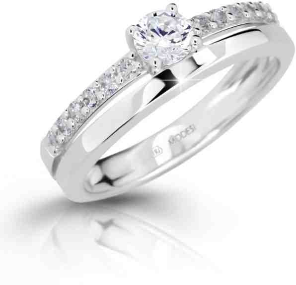 Modesi Slušivý prsten se zirkony M11102 56 mm + 2 měsíce na vrácení zboží