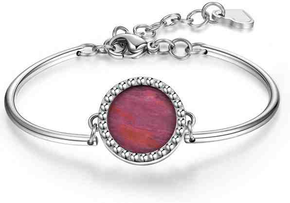 Brosway Ocelový náramek s rodonitem Chakra BHK108 + 2 měsíce na vrácení zboží