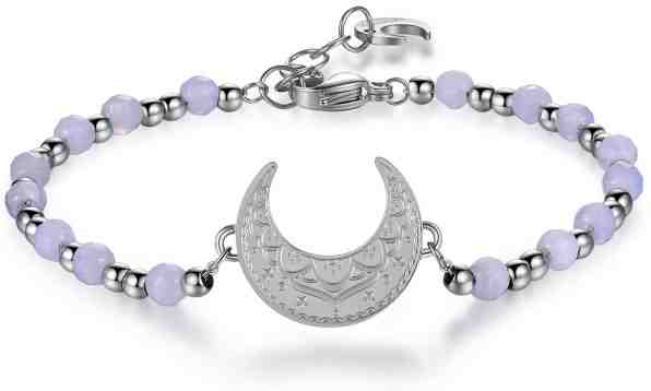 Brosway Ocelový náramek s půlměsícem a acháty Chakra BHK109 + 2 měsíce na vrácení zboží