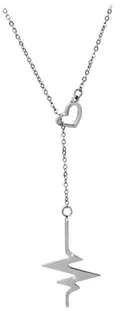 Troli Originální ocelový náhrdelník Srdeční tep + 2 měsíce na vrácení zboží