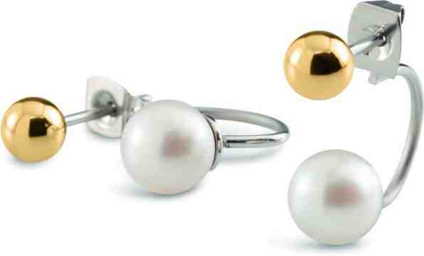 Boccia Titanium Dvojité titanové náušnice s perličkami 05019-02 + 2 měsíce na vrácení zboží