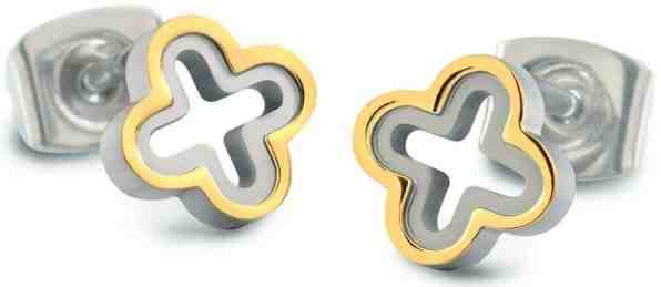 Boccia Titanium Titanové bicolor náušnice čtyřlístky 05016-02 + 2 měsíce na vrácení zboží