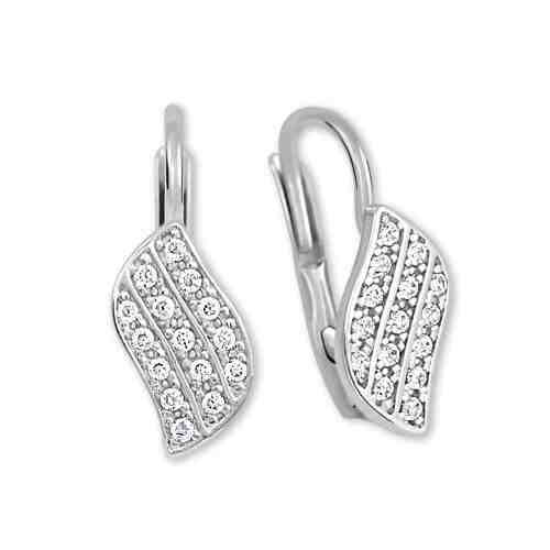 Brilio Zářivé náušnice z bílého zlata s krystaly 239 001 00648 07 + 2 měsíce na vrácení zboží