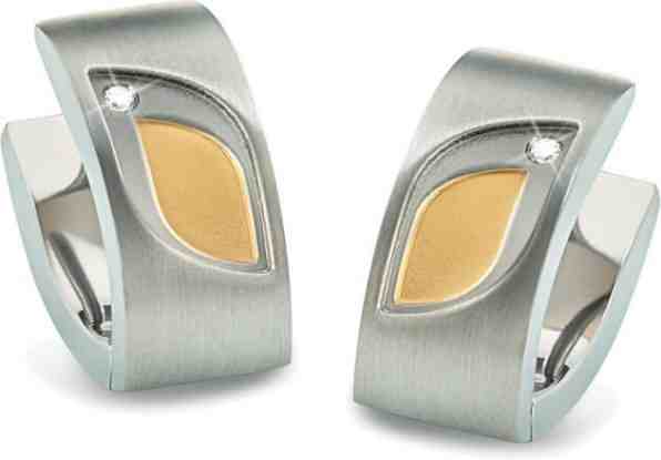 Boccia Titanium Bicolor titanové náušnice s brilianty 05009-03 + 2 měsíce na vrácení zboží