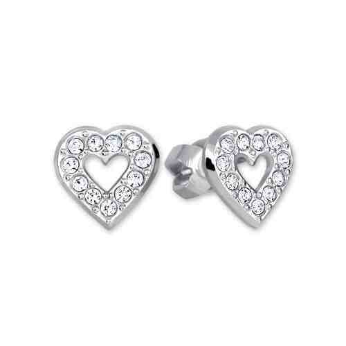 Brilio Silver Stříbrné náušnice Srdce 438 001 00614 04 + 2 měsíce na vrácení zboží