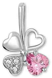 Brilio Silver Stříbrný přívěsek čtyřlístek 446 001 00349 04 - růžový + 2 měsíce na vrácení zboží