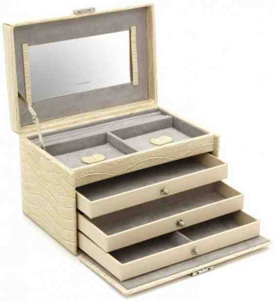 Friedrich Lederwaren Šperkovnice béžová/šedá Jolie 23254-30 + 2 měsíce na vrácení zboží