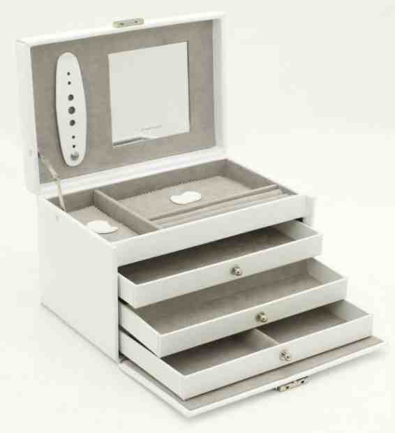 Friedrich Lederwaren Šperkovnice bílá/šedá Classico 23236-10 + 2 měsíce na vrácení zboží