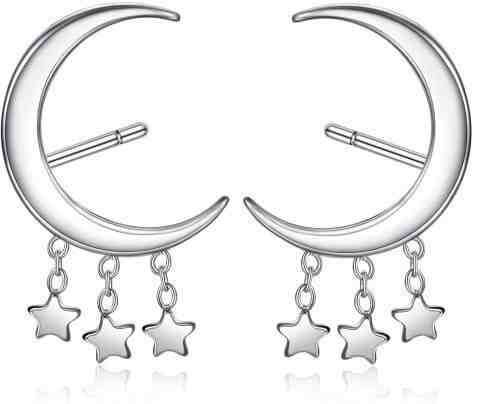 S`Agapõ Náušnice s hvězdičkami New Moon SNM24 + 2 měsíce na vrácení zboží