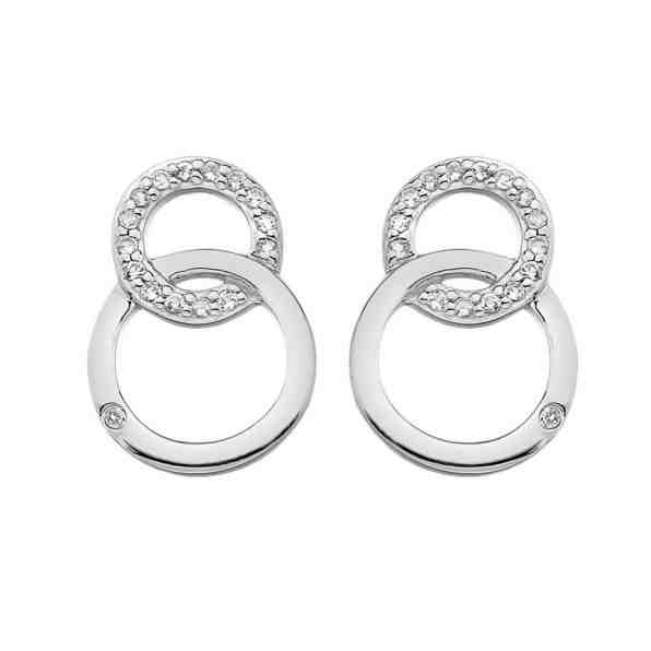 Hot Diamonds Stříbrné náušnice Hot Diamonds Love DE533 + 2 měsíce na vrácení zboží