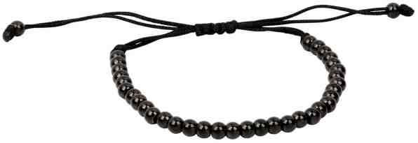 Troli Černý kuličkový náramek z oceli s nastavitelnou délkou + 2 měsíce na vrácení zboží