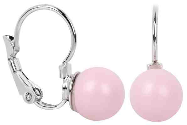 Levien Pastelové náušnice s klapkou Pearl Pastel Rose + 2 měsíce na vrácení zboží