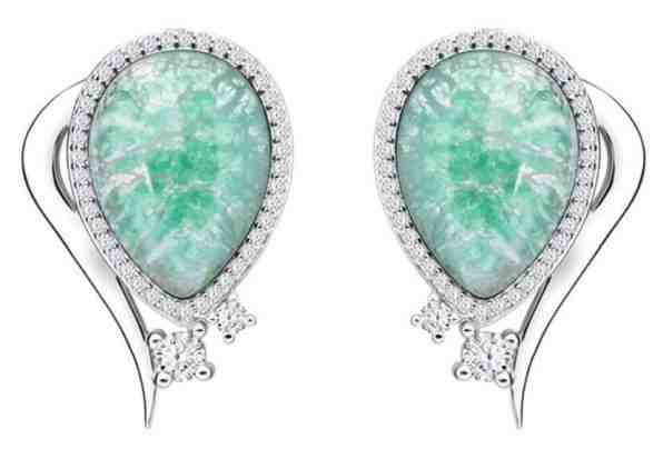 Preciosa Elegantní náušnice Ines Matrix Tyrkys 6111 24 + 2 měsíce na vrácení zboží