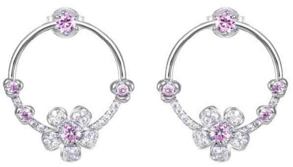 Preciosa Květinové náušnice Clematis 5223 69 + 2 měsíce na vrácení zboží