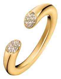 Calvin Klein Otevřený pozlacený prsten s krystaly Brilliant KJ8YJR140100 54 mm + 2 měsíce na vrácení zboží