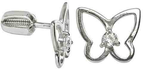 Brilio Silver Stříbrné náušnice Motýl s čirým krystalem 436 001 00385 04 + 2 měsíce na vrácení zboží