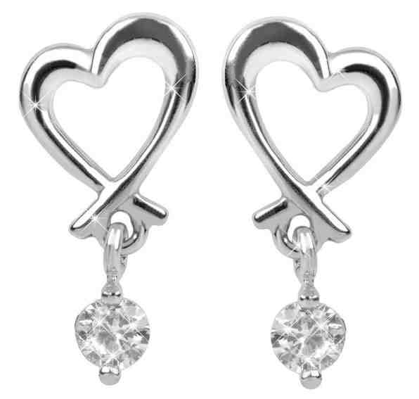 Brilio Silver Něžné náušnice Srdce 436 001 00447 04 + 2 měsíce na vrácení zboží
