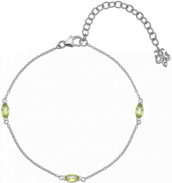 Hot Diamonds Stříbrný náramek pro narozené v srpnu Anais Peridot AB008 + 2 měsíce na vrácení zboží