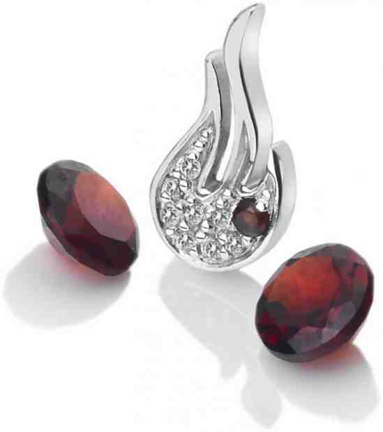 Hot Diamonds Stříbrný element Oheň s granáty Anais AC101 + 2 měsíce na vrácení zboží