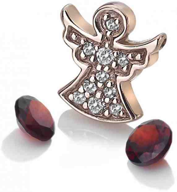 Hot Diamonds Bronzový element andělíček s granáty Anais AC105 + 2 měsíce na vrácení zboží