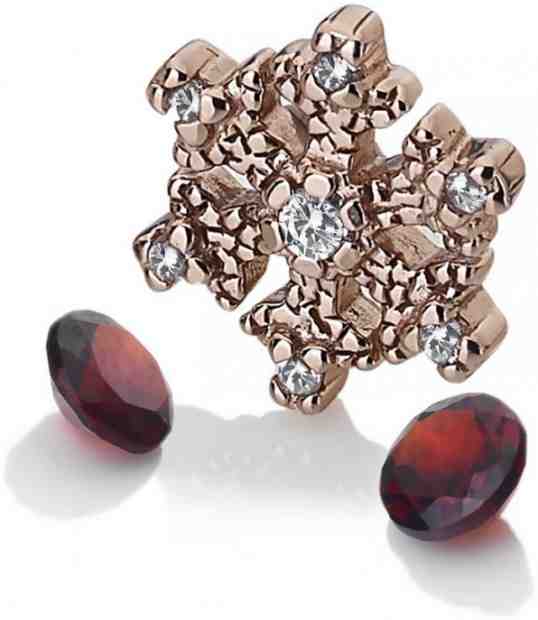 Hot Diamonds Element sněhová vločka s granáty Anais AC109 + 2 měsíce na vrácení zboží