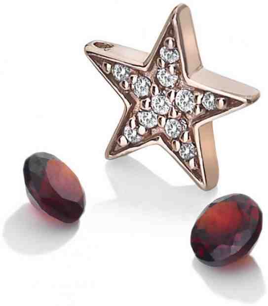 Hot Diamonds Hvězdičkový element s granáty Anais AC111 + 2 měsíce na vrácení zboží