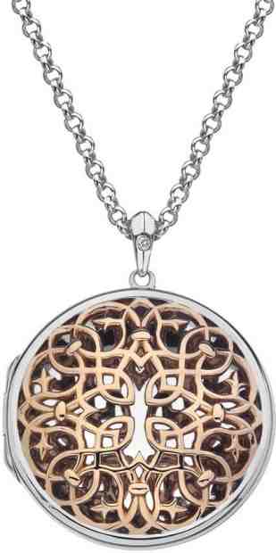 Hot Diamonds Přívěsek Hot Diamonds Large Circle Filigree Locket RG DP666 + 2 měsíce na vrácení zboží