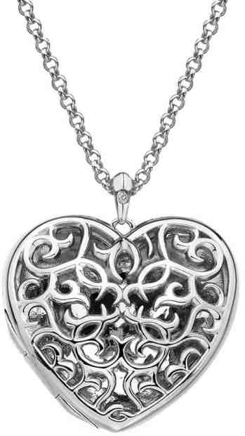 Hot Diamonds Přívěsek Hot Diamonds Large Heart Filigree Locket DP669 + 2 měsíce na vrácení zboží