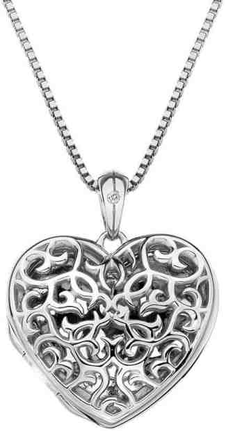 Hot Diamonds Přívěsek Hot Diamonds Small Heart Filigree Locket DP671 + 2 měsíce na vrácení zboží