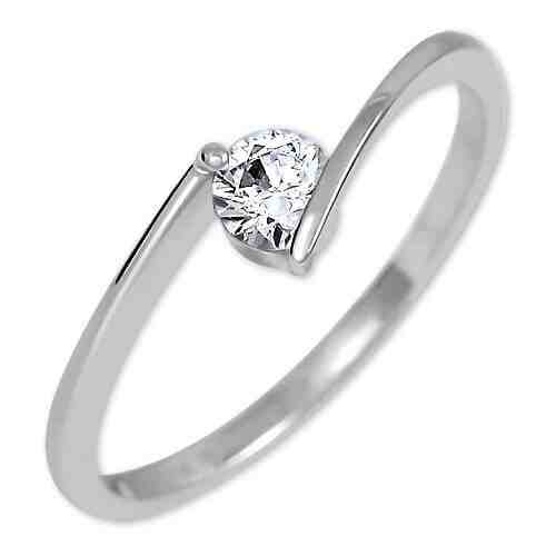 Brilio Zásnubní prsten z bílého zlata 226 001 00995 07 53 mm + 2 měsíce na vrácení zboží