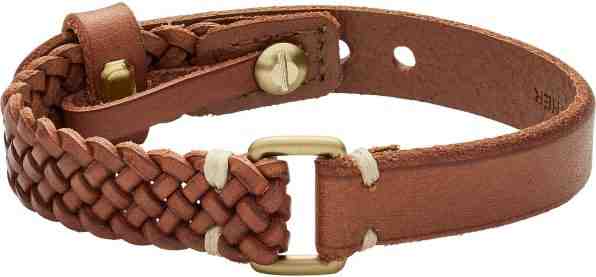 Fossil Pánský kožený náramek v hnědé barvě JA6912715 + 2 měsíce na vrácení zboží