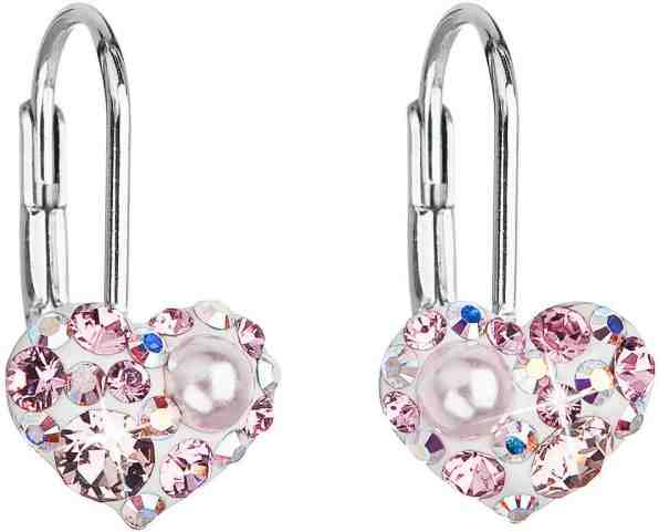 Evolution Group Srdíčkové náušnice 31125.9 light rose + 2 měsíce na vrácení zboží