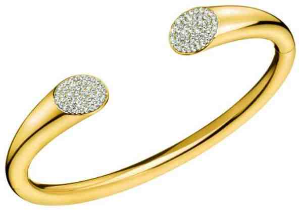 Calvin Klein Pevný pozlacený náramek s krystaly Brilliant KJ8YJF1401 5,4 x 4,3 cm - XS + 2 měsíce na vrácení zboží