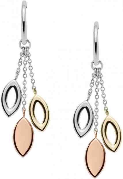 Fossil Ocelový tricolor náušnice JF02777998 + 2 měsíce na vrácení zboží