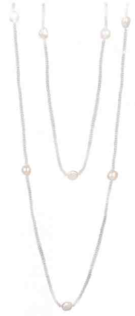 JwL Luxury Pearls Dlouhý náhrdelník z bílých pravých perel JL0427 + 2 měsíce na vrácení zboží