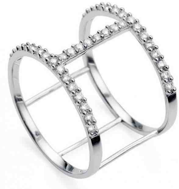 Oliver Weber Třpytivý dvojitý prsten Tunnel 63230 S (49 - 52 mm) + 2 měsíce na vrácení zboží