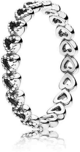 Pandora Stříbrný srdíčkový prsten 190980 50 mm + 2 měsíce na vrácení zboží