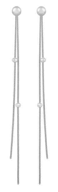 JwL Luxury Pearls Řetízkové perlové náušnice 2v1 JL0428 + 2 měsíce na vrácení zboží