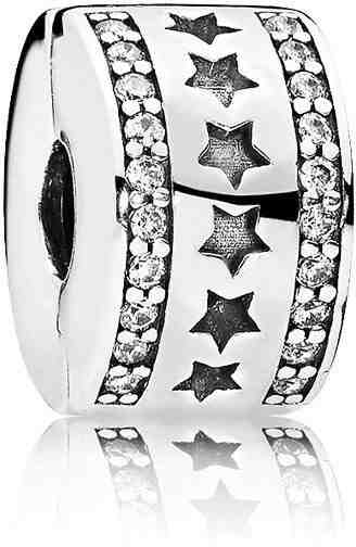 Pandora Stříbrný hvězdičkový klip 796381CZ + 2 měsíce na vrácení zboží