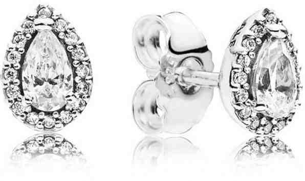 Pandora Třpytivé stříbrné náušnice Slzičky 296252CZ + 2 měsíce na vrácení zboží